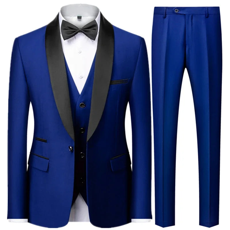 Men's Black Three-Piece Occasion Suit