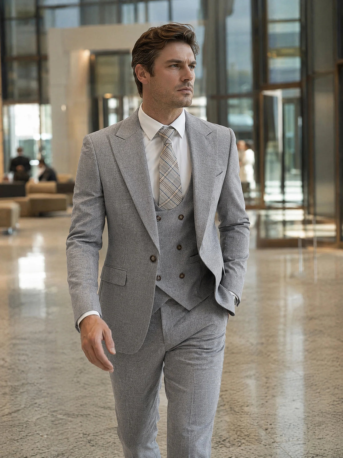Men's Slim-Fit Suit Set — product view