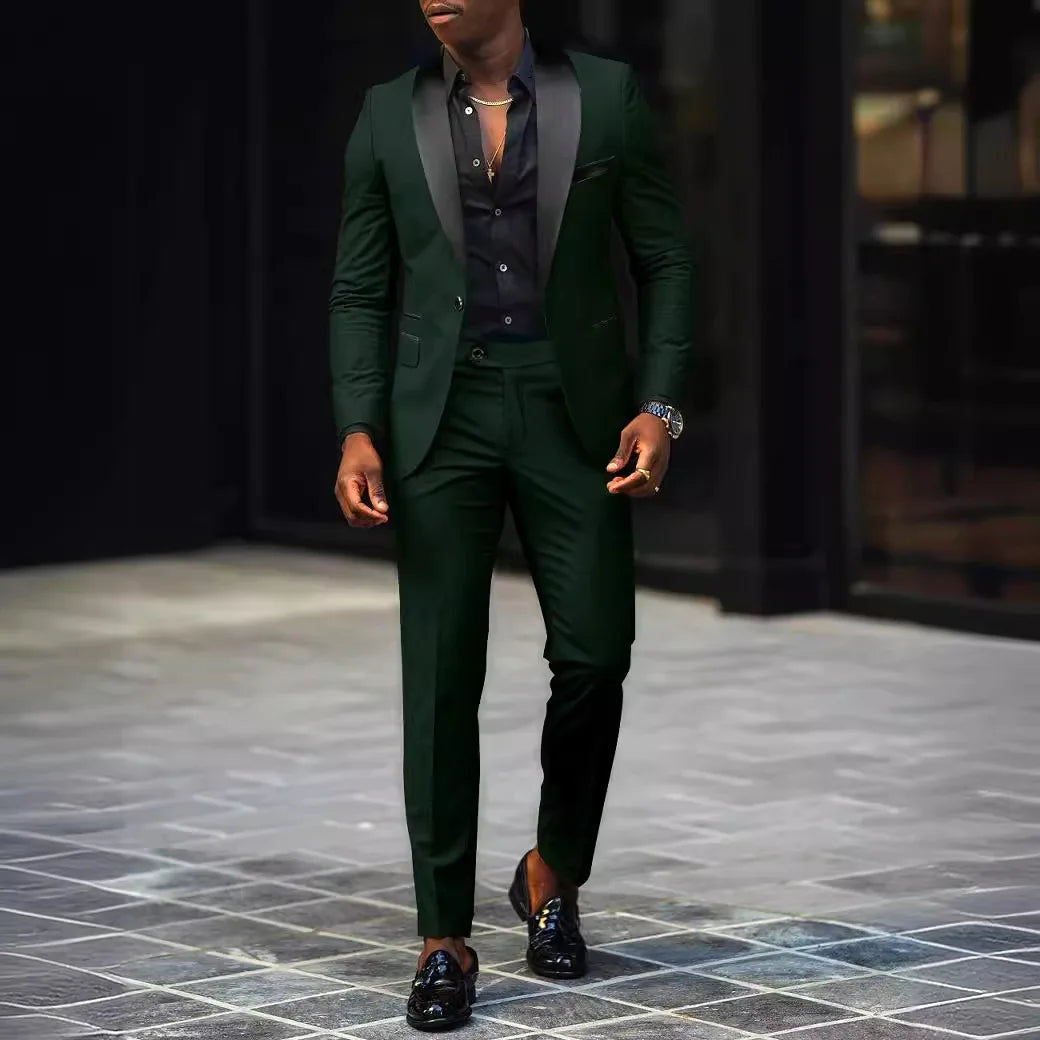 Men's Two-Piece Business Casual Suit Set — product view