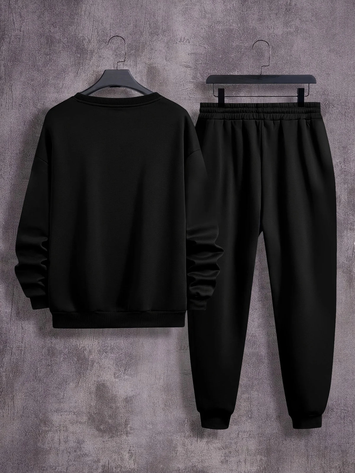 Men's Graphic Print Sweatshirt & Pants Set