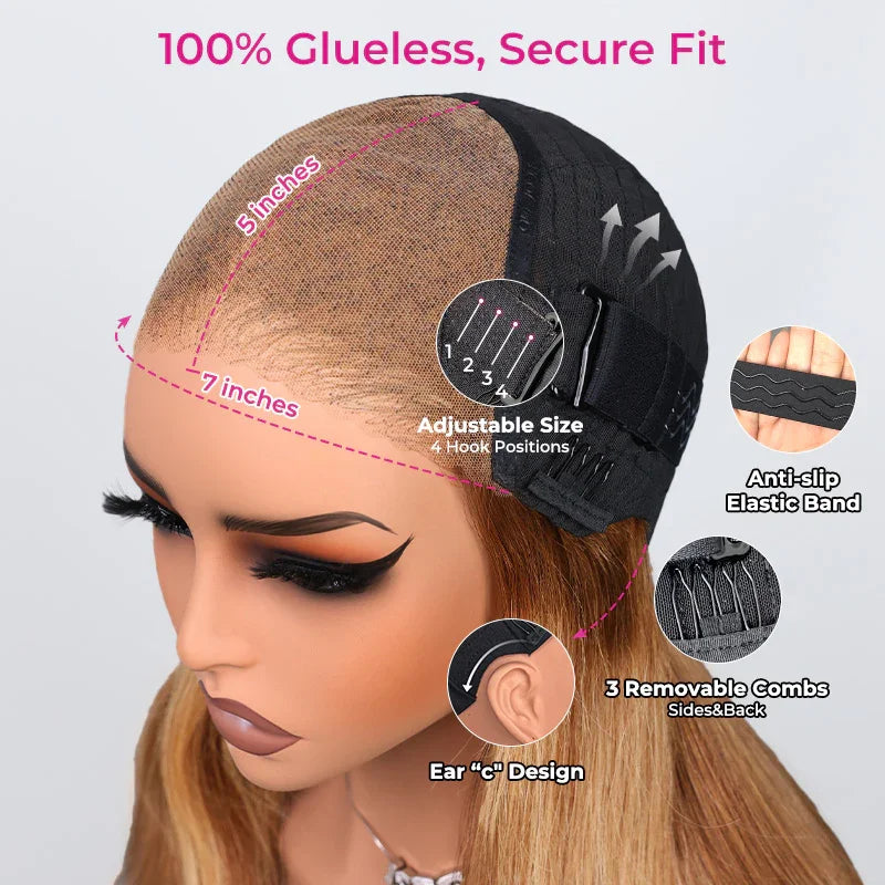 Glueless Kinky Curly Human Hair Lace Wig — product view