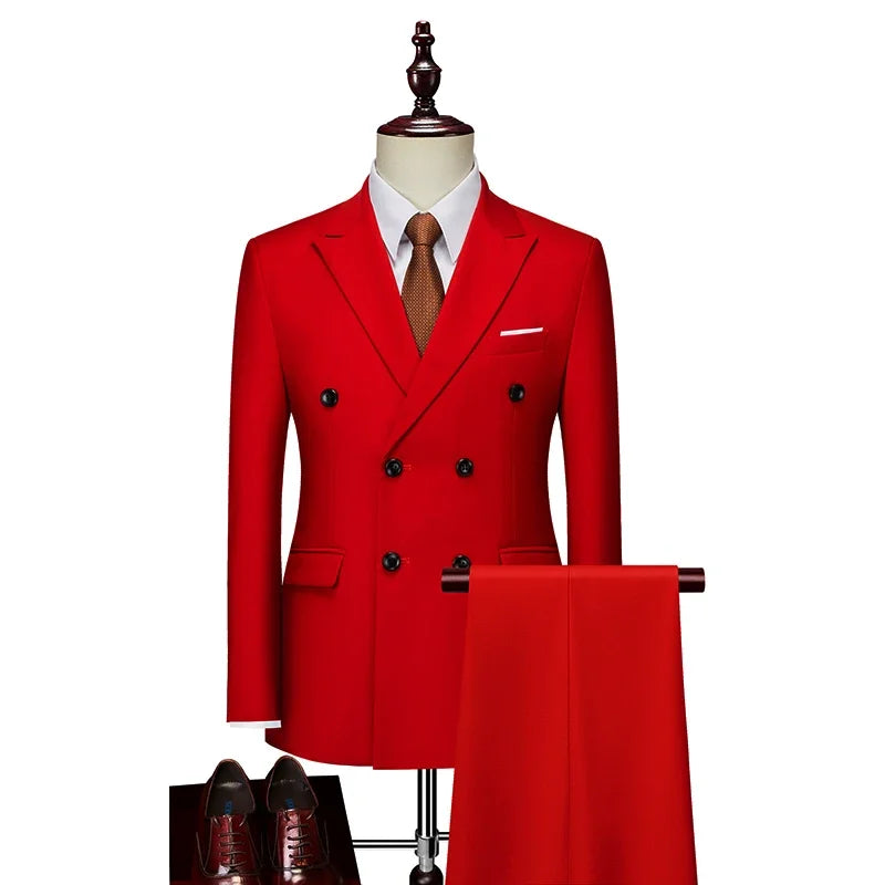 Men's Double-Breasted Blazer & Trouser Set