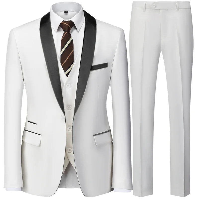 Men's Black Three-Piece Occasion Suit