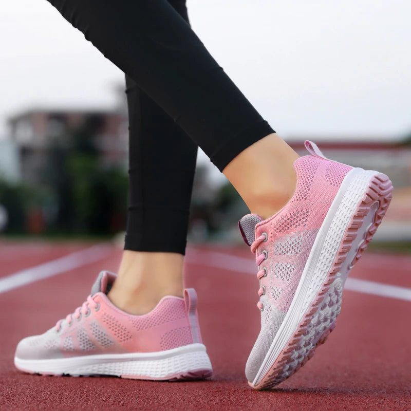 Lace-Up Platform Athletic Sneakers — product view