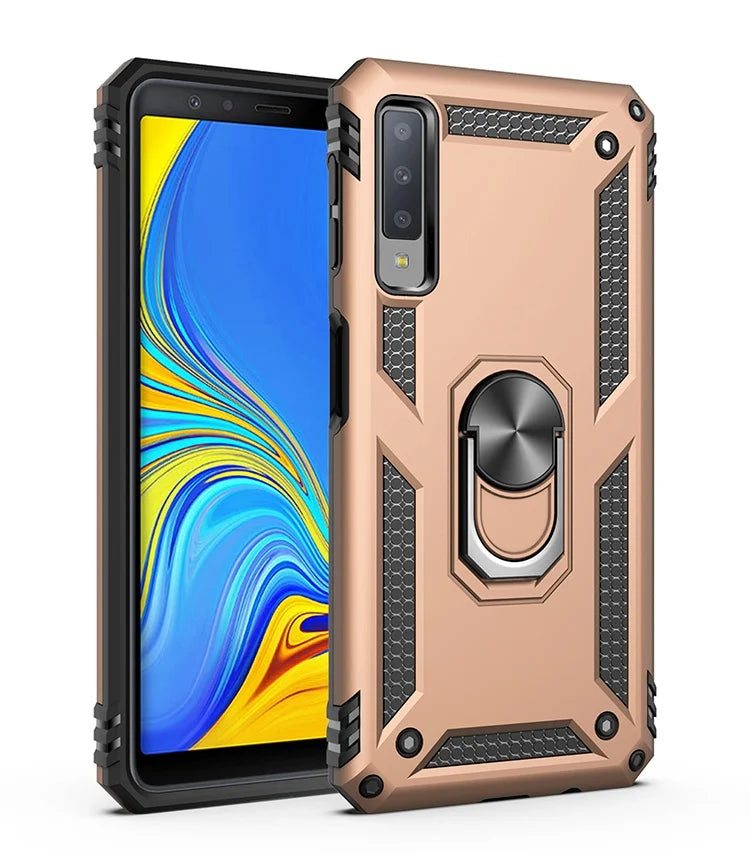 Ring Stand Phone Case for Samsung Galaxy M30, A40, A9 2018, A50, A8 Plus 2018, A40S, A7 2018 A750, A20, A20E, A70, A30, A9S, A6 Plus 2018, A6 2018, M20, A10, A8 2018, A9 Star Pro, A10E, A80, A90 4G, A2 Core A260