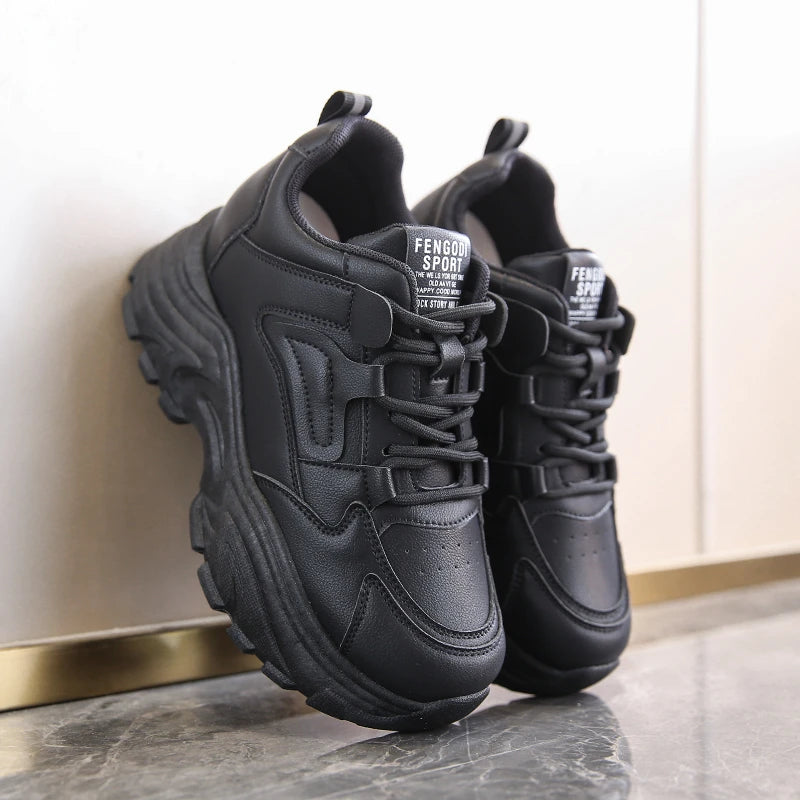 Women's Lace-Up Platform Sneakers — product view