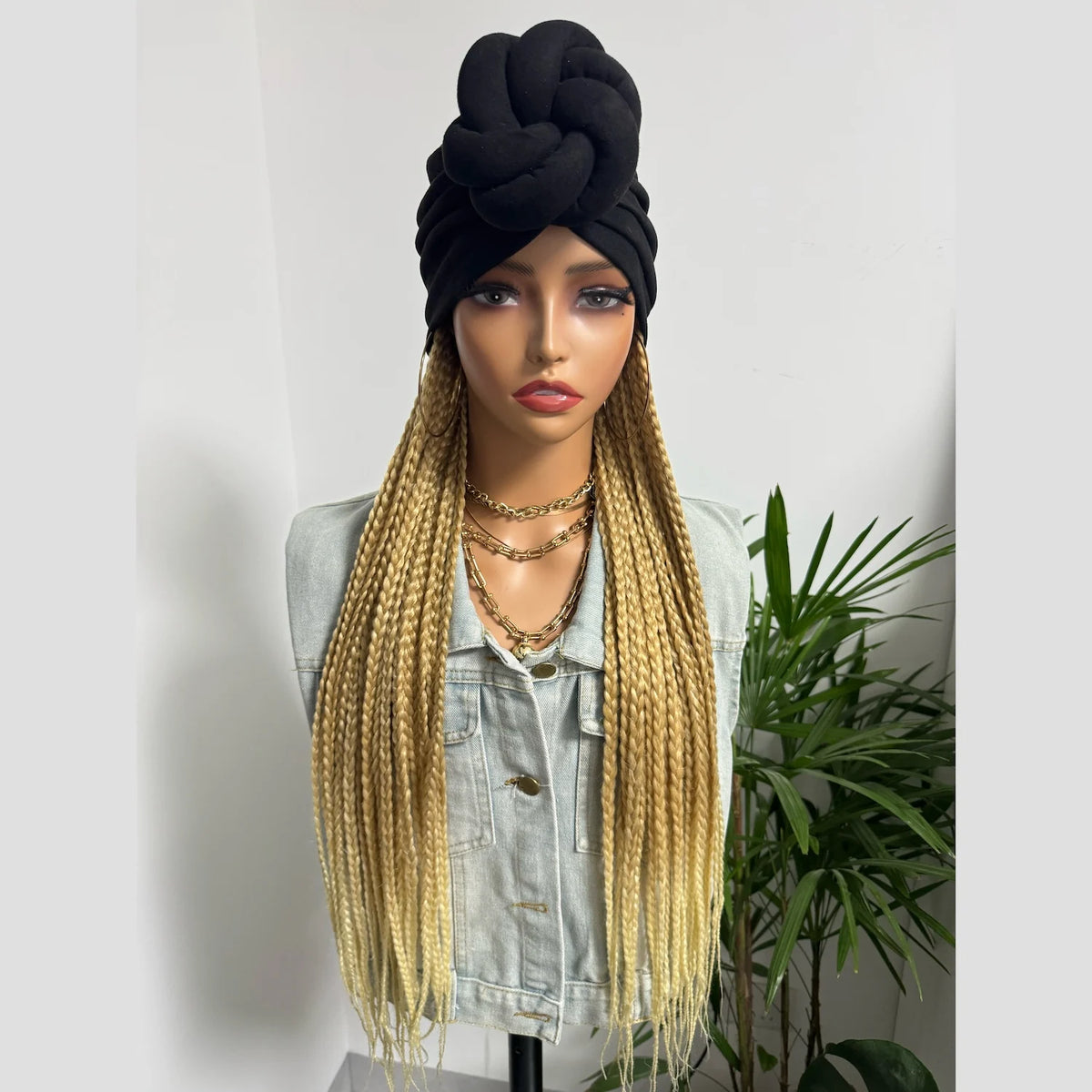 Blonded 613# Long 24inch Synthetic Box Braided with Headband - OSASCO