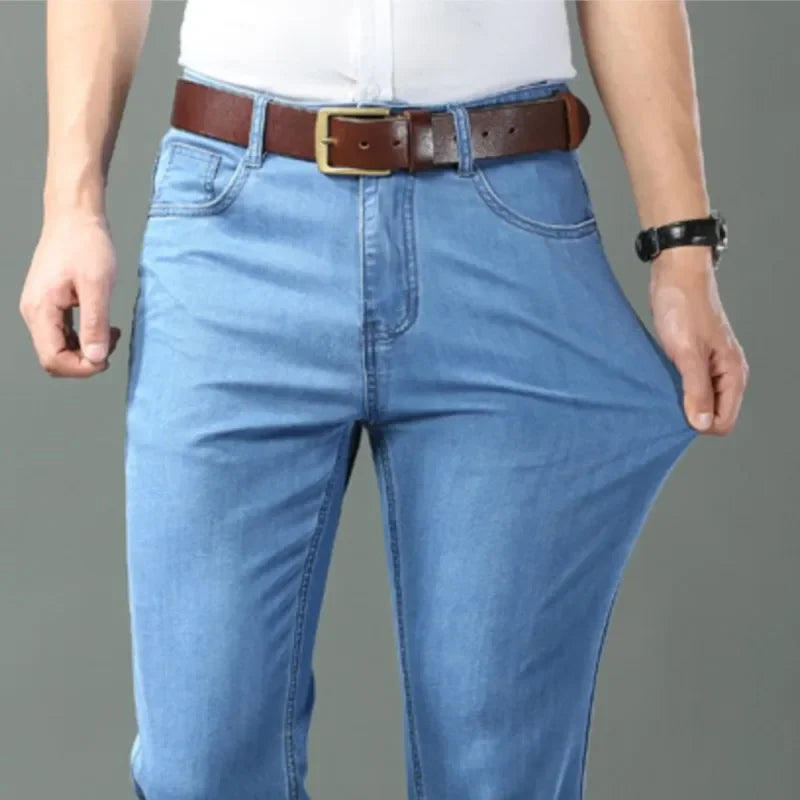Men's Straight-Leg Stretch Denim Jeans — product view