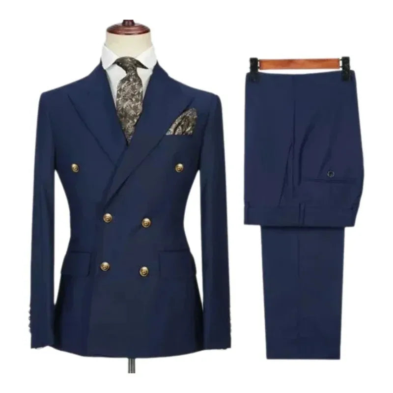 Men's Double-Breasted Suit Set — product view