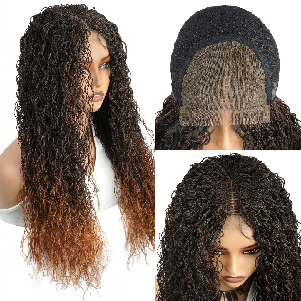 Micro Twist Braided Wig Synthetic Two Strand Twist Hair Full Lace - OSASCO