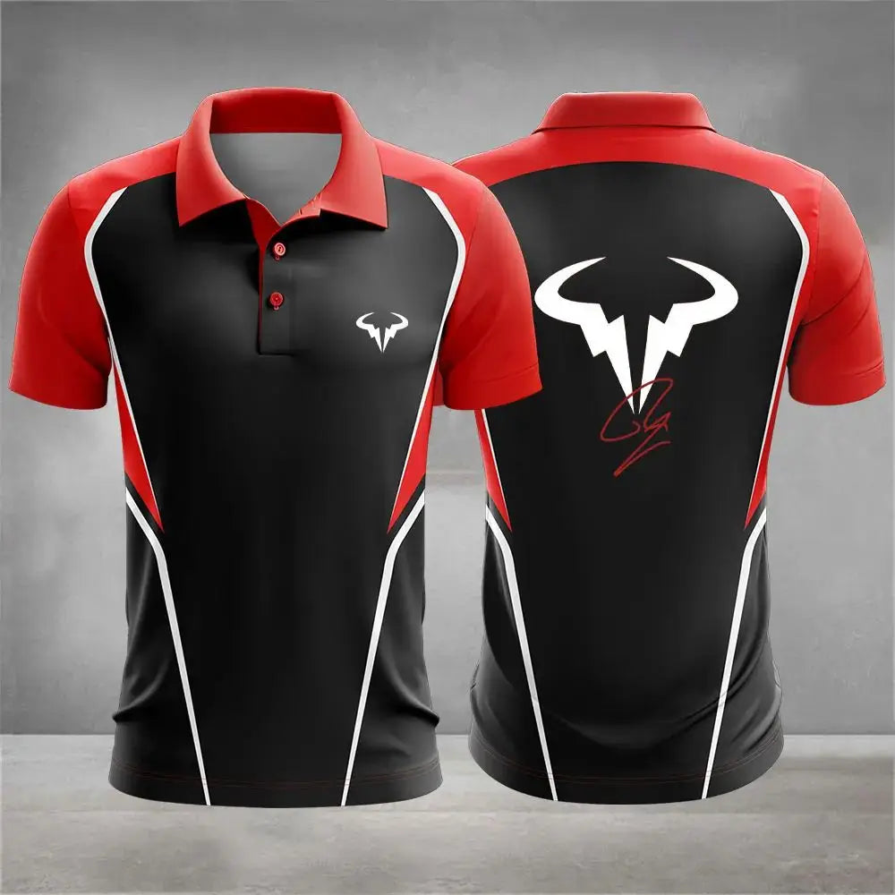 Men's Graphic Print Polo Shirt