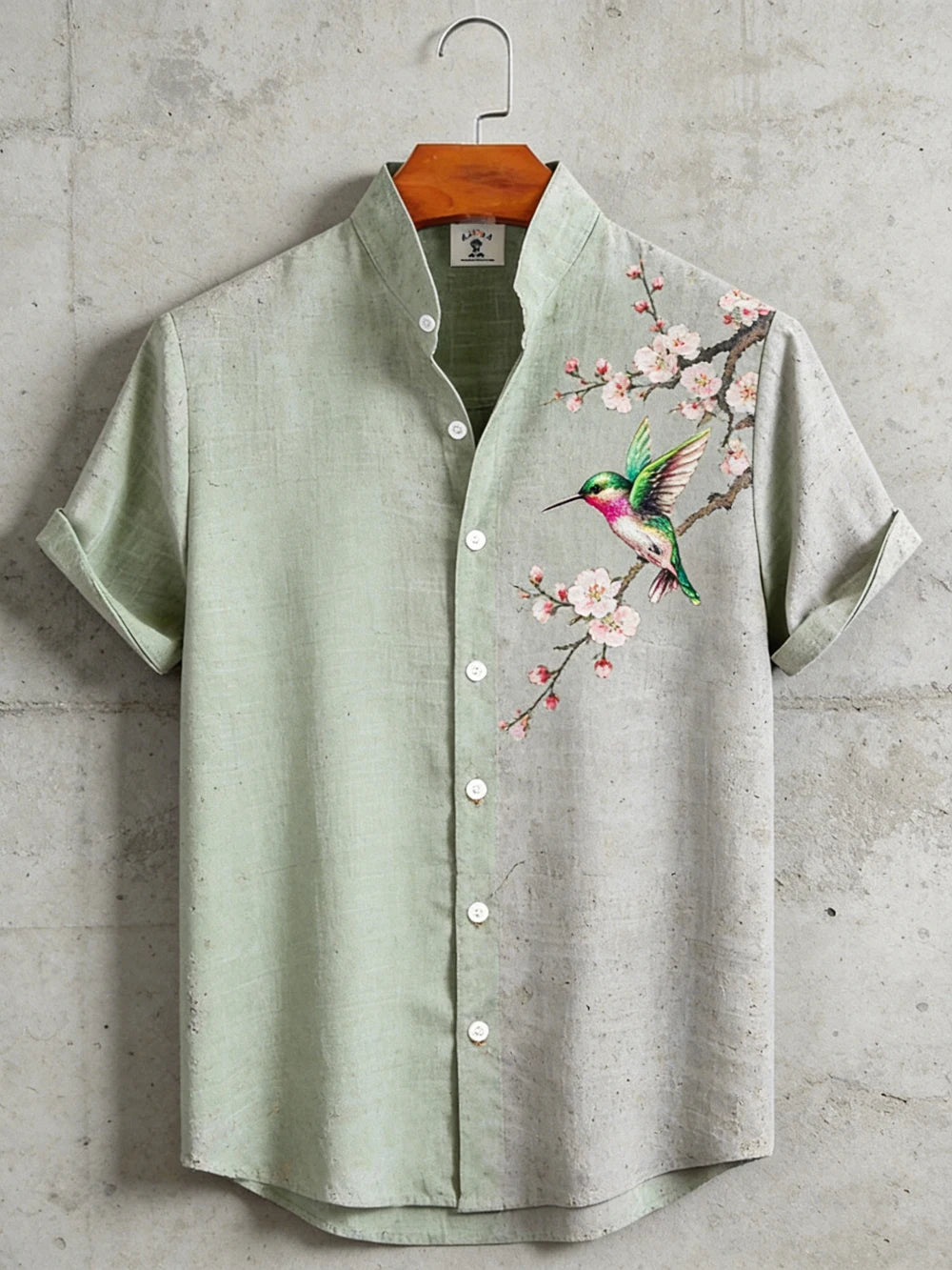 Men's Graphic Print Short-Sleeve Casual Shirt