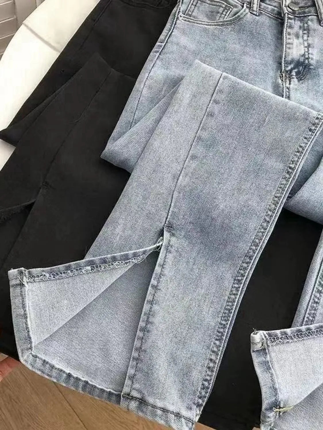 Women's Vintage High-Waist Wide-Leg Jeans — product view