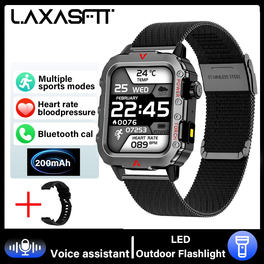 Outdoor 1.44-Inch Calling Smartwatch with Flashlight
