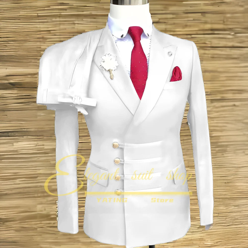 Men's Double-Breasted Two-Piece Suit Set — product view