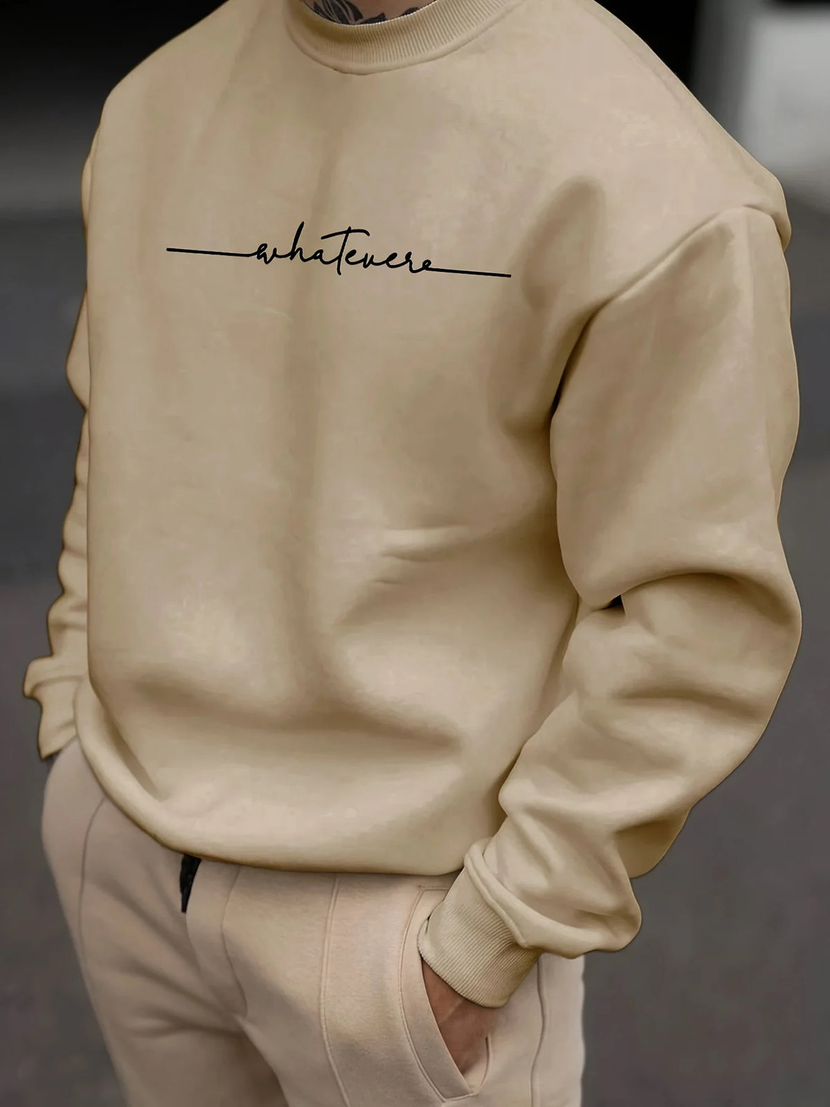 Men's Letter Print Casual Hoodie