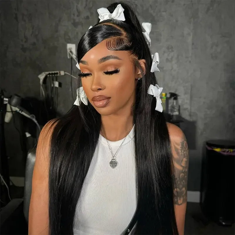 Straight Human Hair Lace Wig — product view