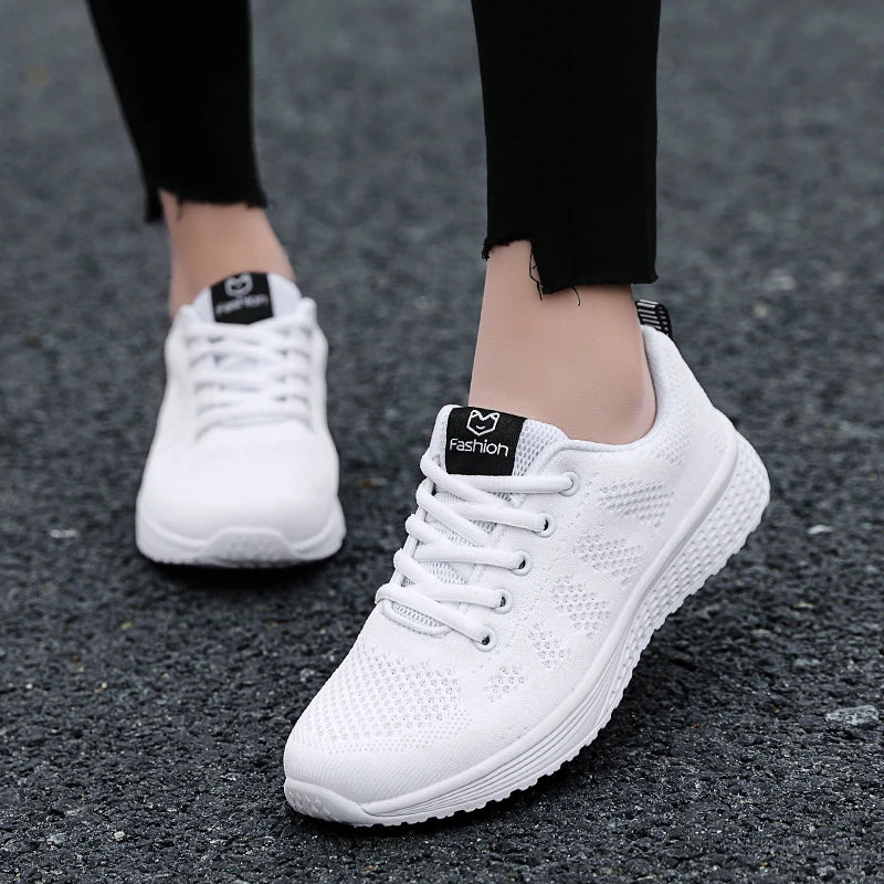 Lace-Up Platform Athletic Sneakers — product view