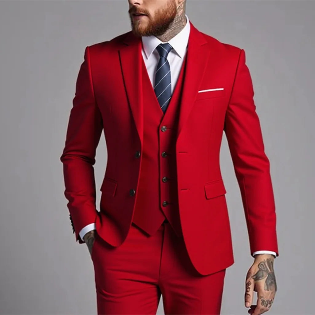 Men's Single-Breasted Business Suit & Blazer Options