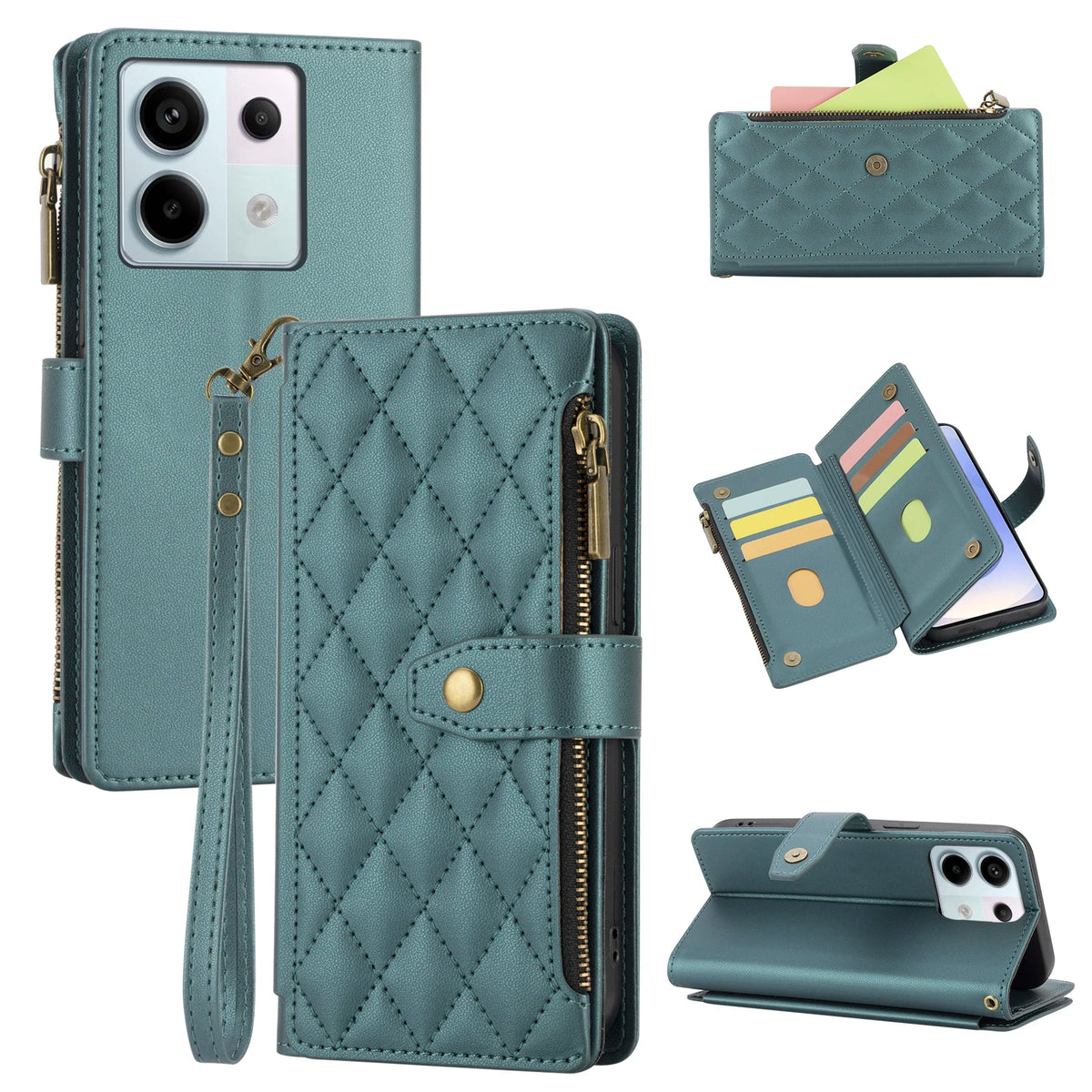 Multi-Card Flip Wallet Phone Case for Redmi Note 9S, Redmi Note 9 Pro, Redmi Note 8, Redmi Note 8 Pro, Redmi Note 11 4G, Redmi Note 12S, Redmi Note 11S, Redmi Note 11 Pro, Redmi Note 10 4G, Redmi Note 10 5G, Redmi Note 9 4G & More Models