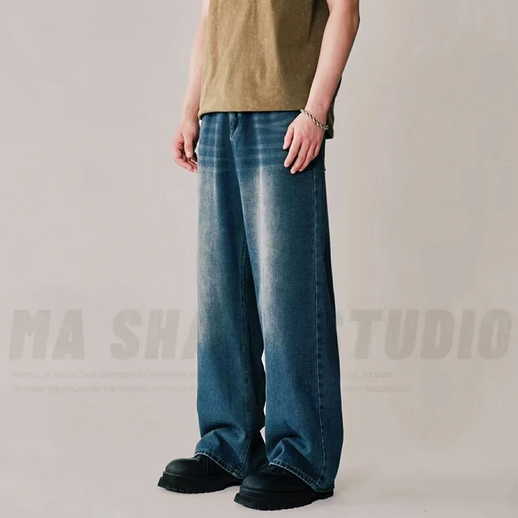 Men's Blue Slim Fit Stretch Denim Jeans — product view