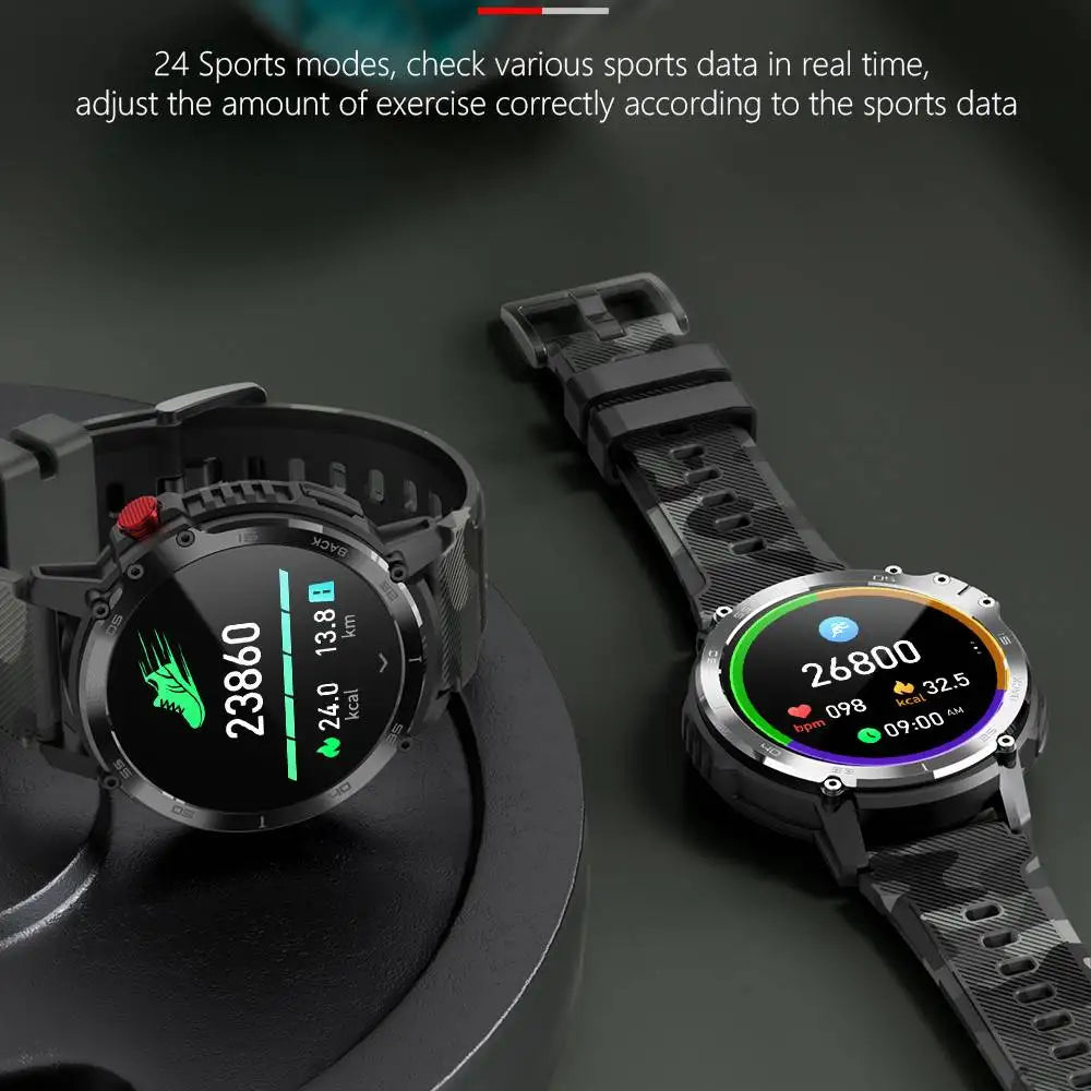 Outdoor 1.6-Inch Smartwatch with Music Control