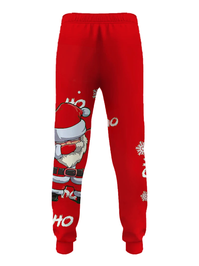 Men's Festive Print Hoodie & Pants Set