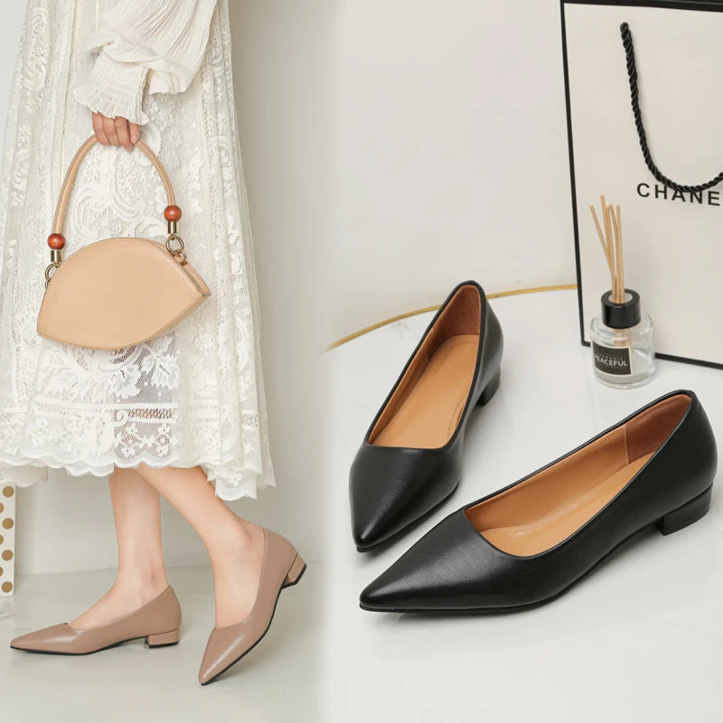 Women's Pointed-Toe Block-Heel Pumps — product view