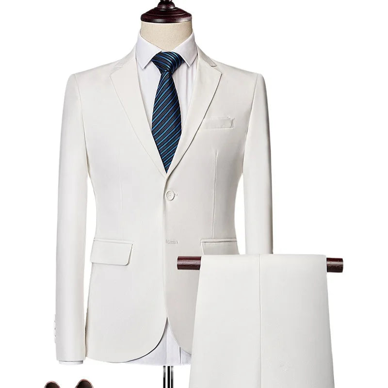 Men's Business Casual Two-Piece Suit