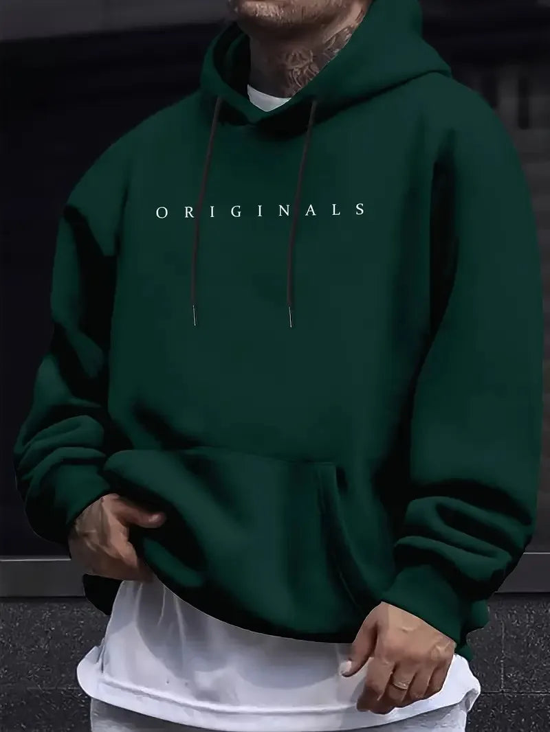 Men's Letter Print Casual Hoodie