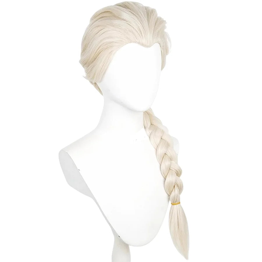 24inch Light Blonde Single Braid Wig, Elegant Braided Synthetic Hair - OSASCO