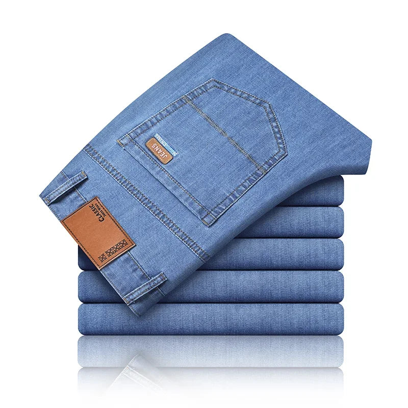 Men's Straight-Leg Stretch Denim Jeans — product view
