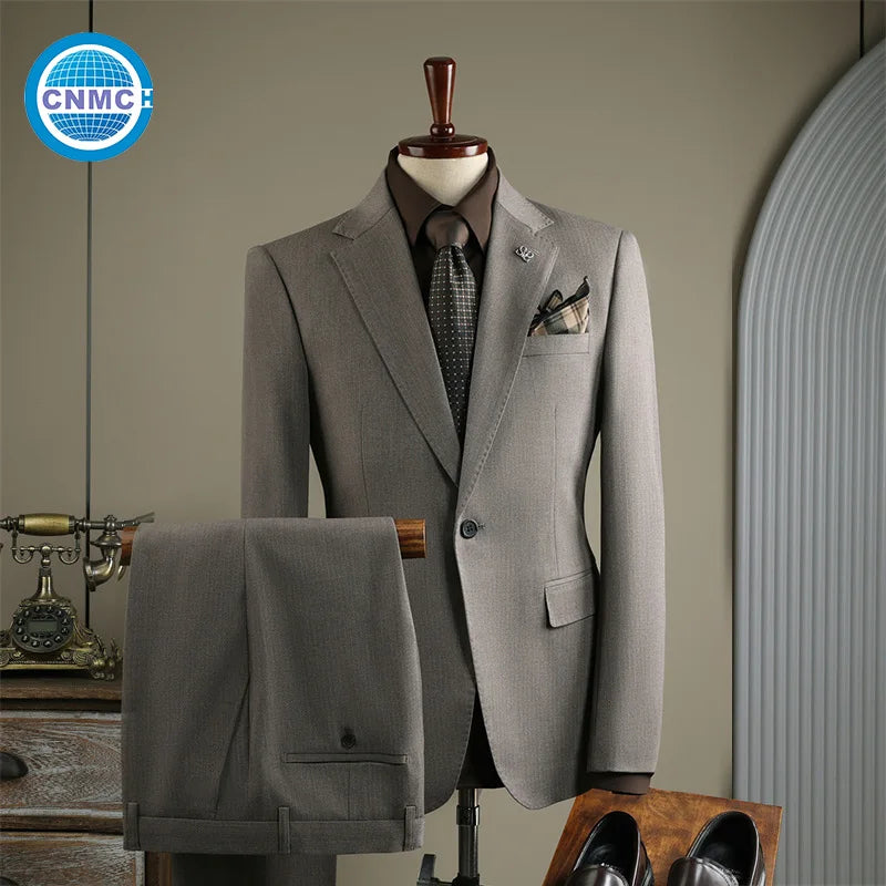 Men's Single-Breasted Two-Piece Suit Set — product view