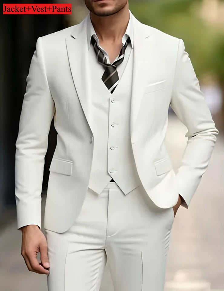 Men's Black Slim-Fit Suit Set — product view