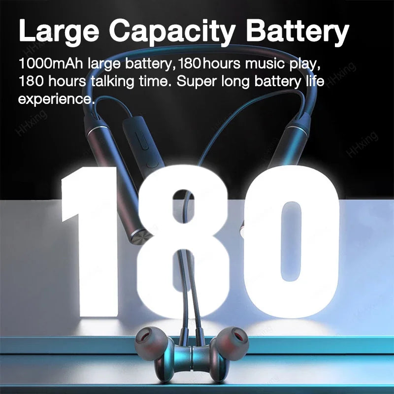 Long-Battery Neckband Bluetooth Earphones