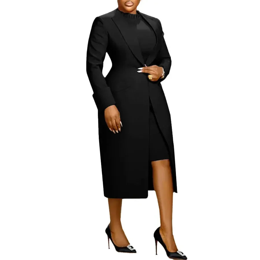 Women's Long Blazer & Dress Set