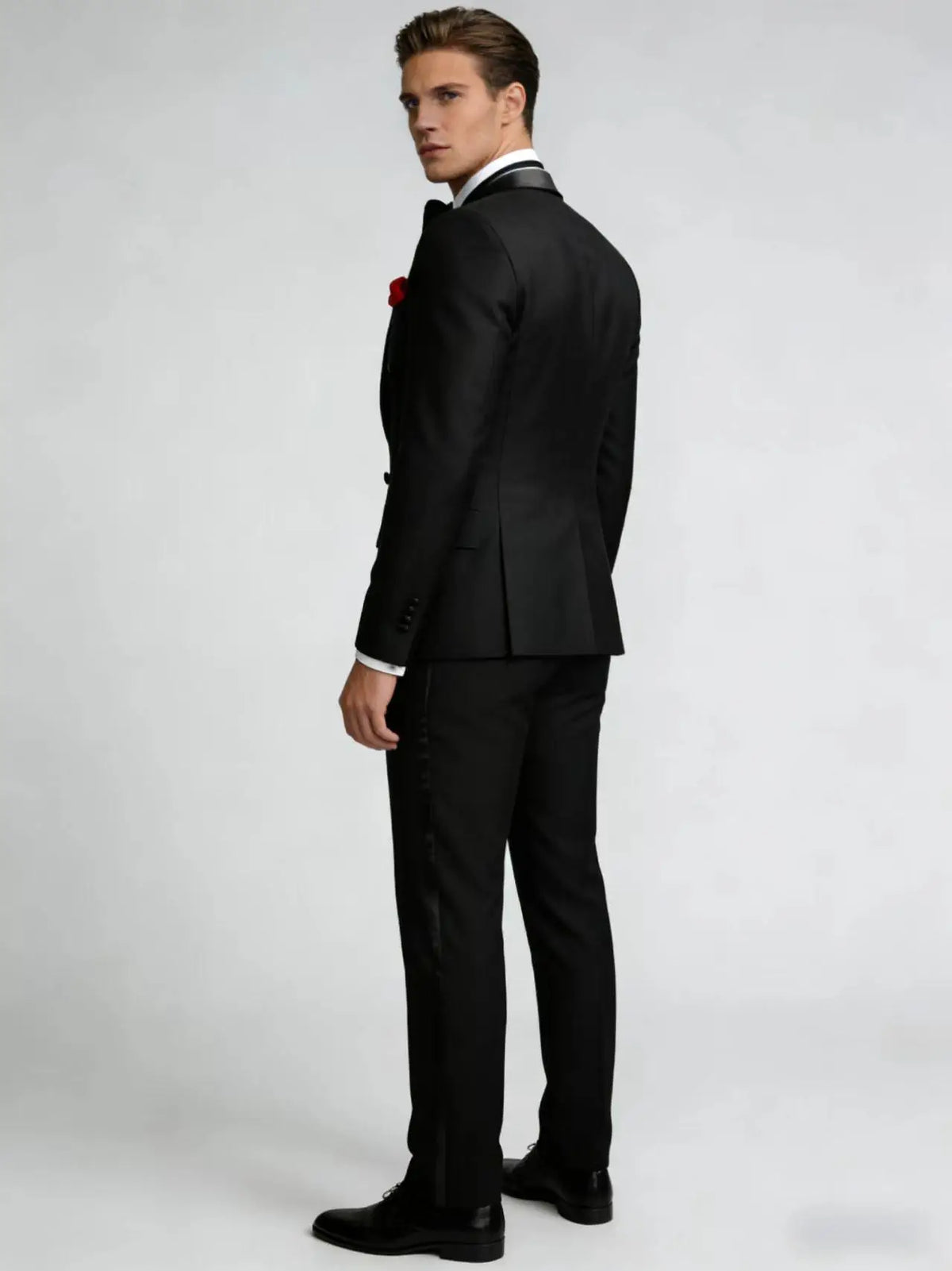 Men's Slim-Fit Double-Breasted Shawl Lapel Suit Set — product view