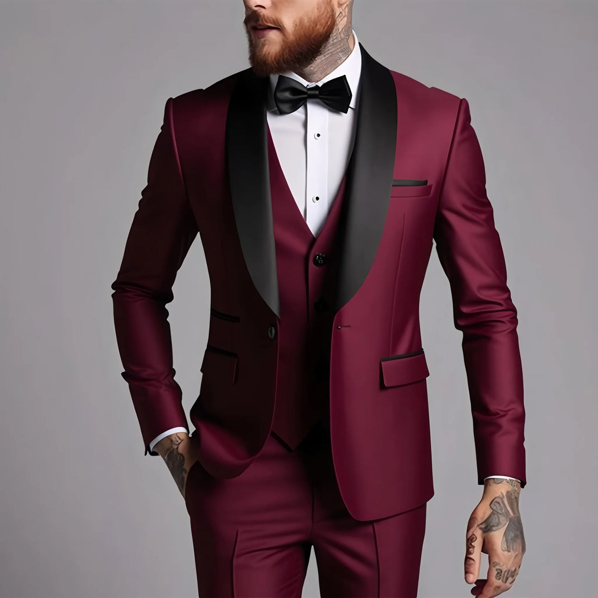 Men's One-Button Slim Fit Suit & Blazer Options