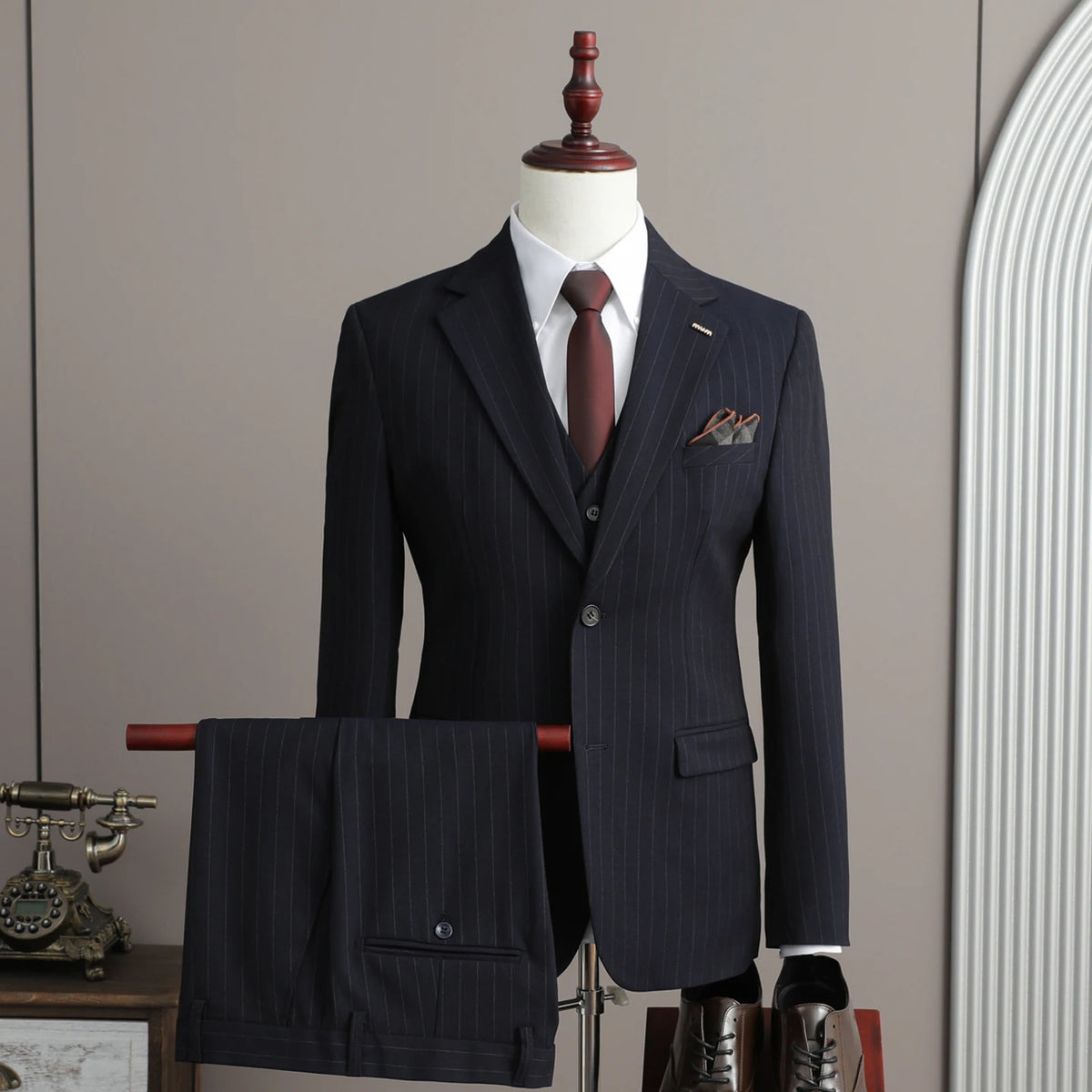 Men's Striped Suit Set — product view
