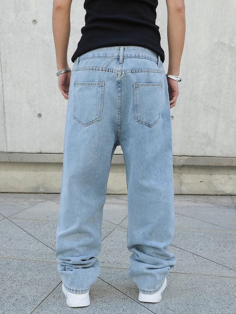 Men's Wide-Leg Stretch Denim Jeans — product view