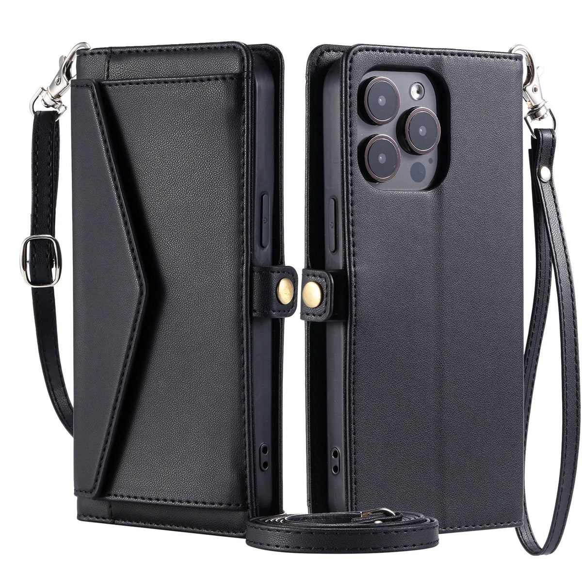 Crossbody Wallet Phone Case with Card Pocket for iPhone 15 Pro, iPhone 15 Plus 14 Plus, iPhone 13 Pro Max, iPhone 14 Pro, iPhone 17 or 18, iPhone 15, iPhone 14 Pro Max, iPhone SE2 SE3 7 8, iPhone 11, iPhone XR, iPhone 16 & More Models
