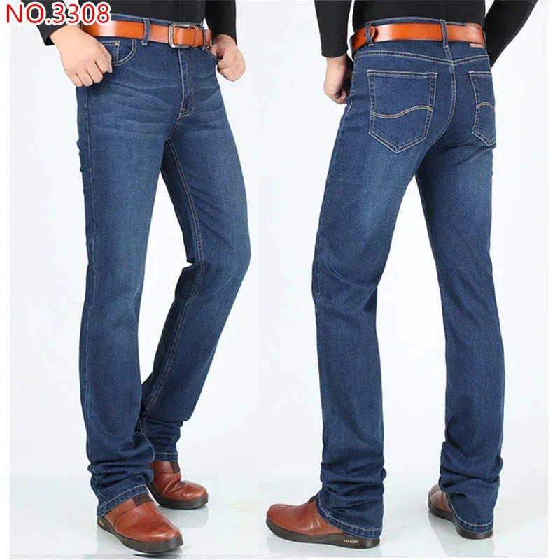 Men's Blue Slim Fit Stretch Denim Jeans — product view