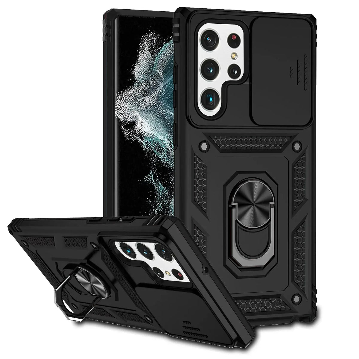 Camera Cover Phone Case for Samsung Galaxy S21 Ultra, S21 Plus, S21 FE, S21, S23 FE, S23, S22 Ultra, S22 Plus, S22, S24 Ultra, S24 Plus, S24, S23 Ultra, S23 Plus