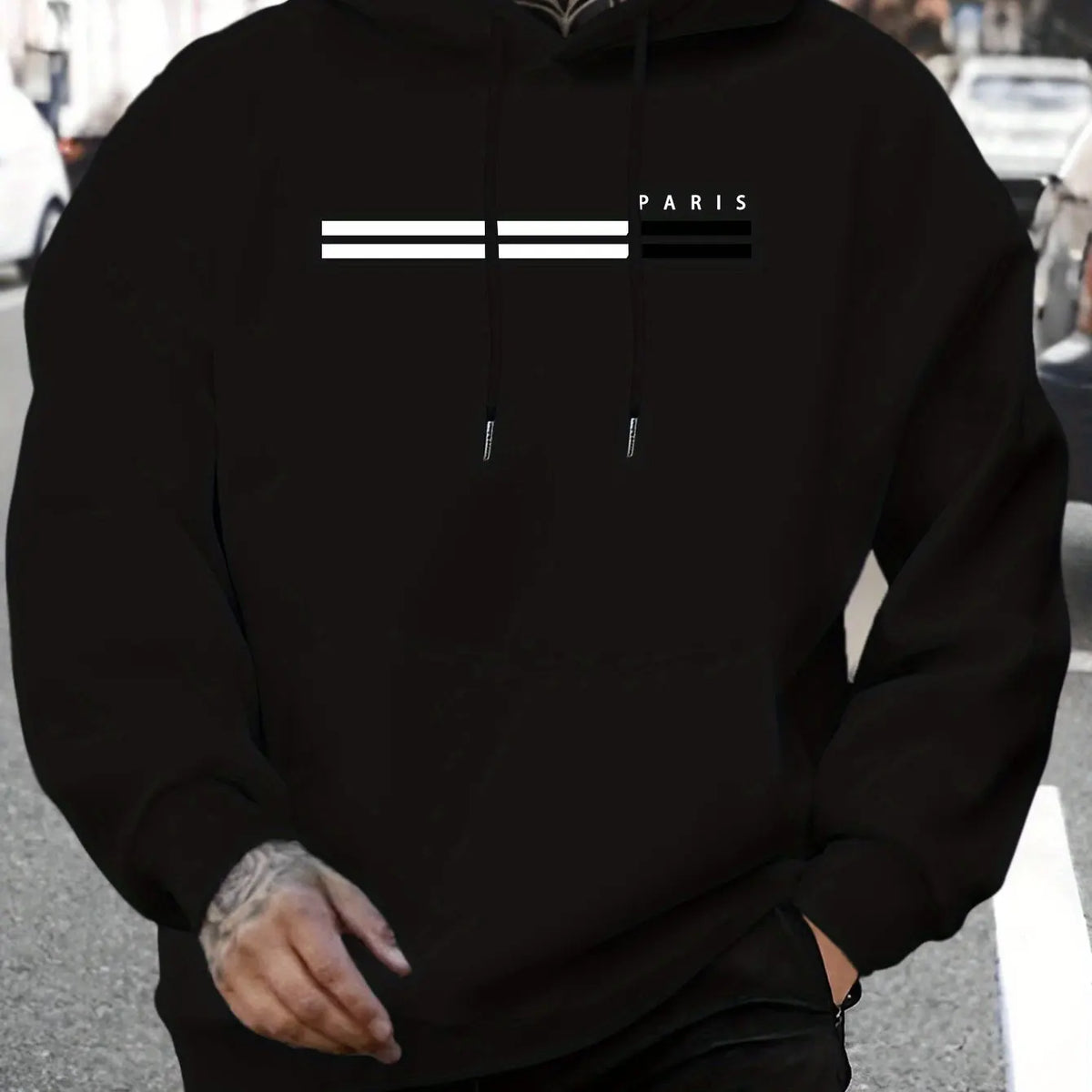 Men's Letter Print Casual Hoodie