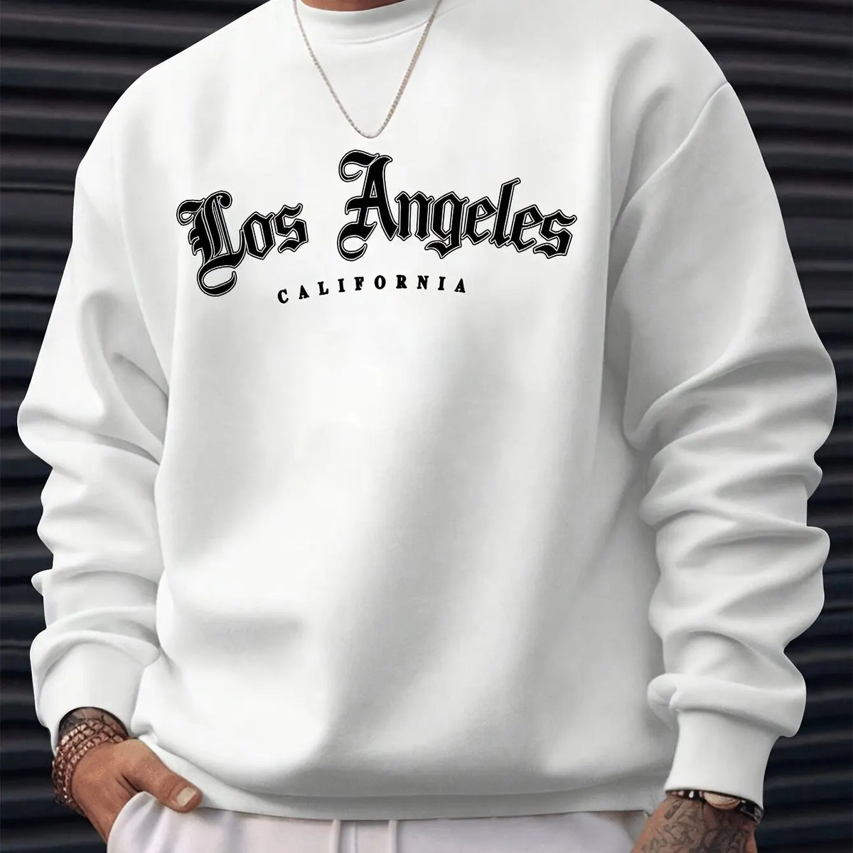 Men's Graphic Print Crew-Neck Sweatshirt