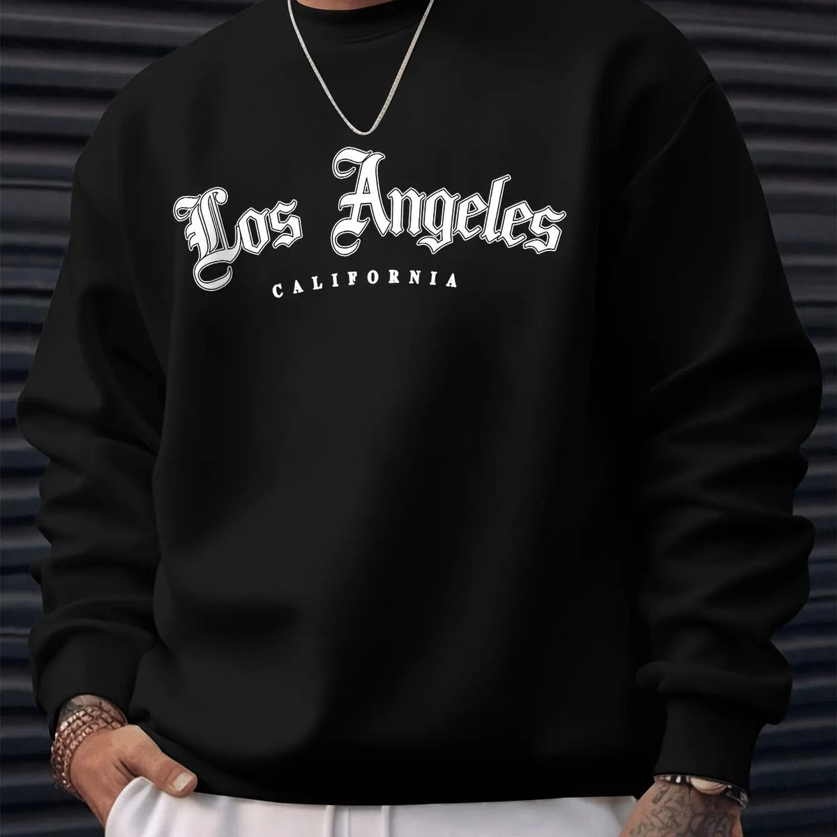 Men's Graphic Print Crew-Neck Sweatshirt