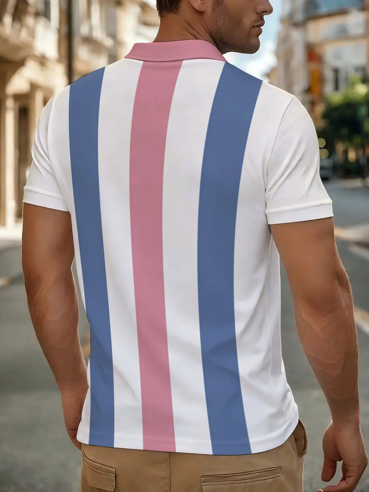 Men's Graphic Print Short-Sleeve Polo Shirt