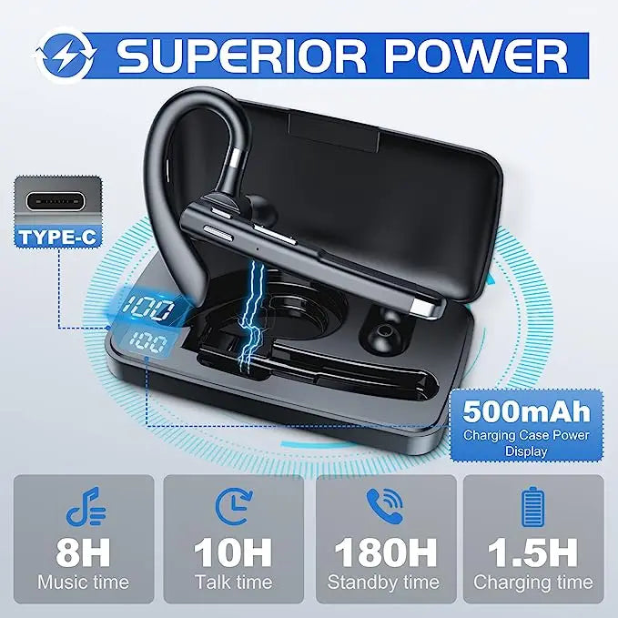 Wireless Single-Ear Business Bluetooth Headset