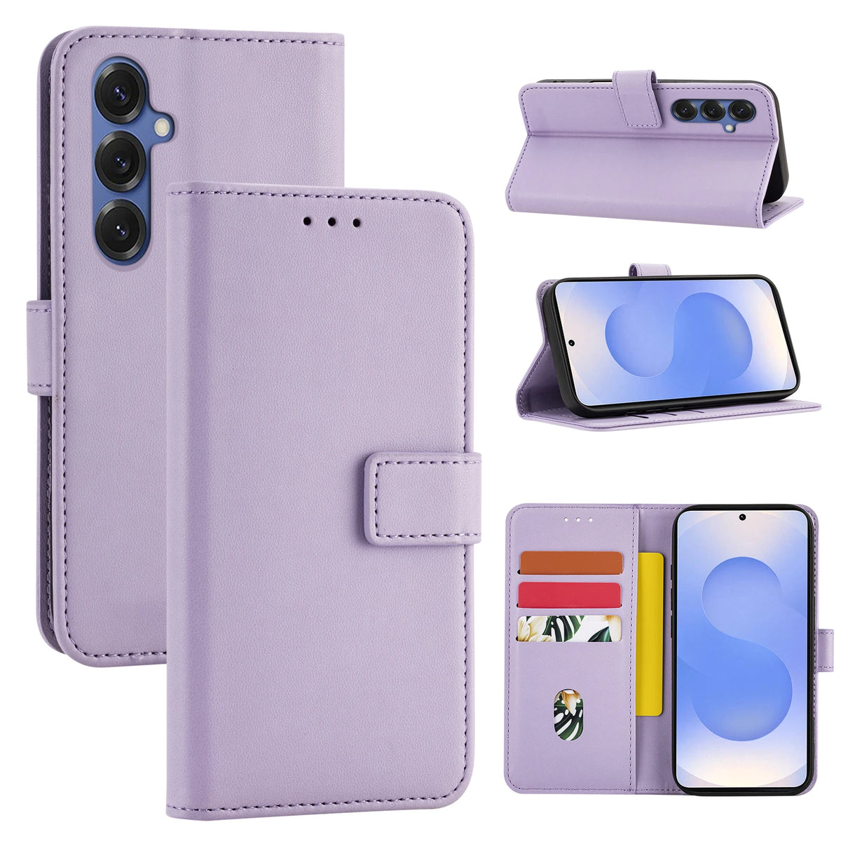 Classic Flip Wallet Phone Case for Samsung Galaxy A13 5G, A14 4G, A12, A13 4G, A15 5G, A16, A14 5G, A15 4G, A05s, A07, A10, A05, A06, A37, A57, A55, A56, A50, A51 4G, A41, A42 5G, A53 5G, A54, A52s 5G, A52 5G, A32 4G, A32 5G, A30, A31 & More Models