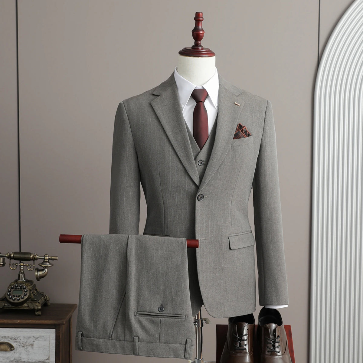 Men's Striped Suit Set — product view